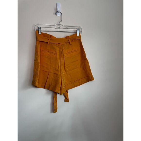 Ipekyol - Women's High Waisted Mustard Paper Bag Shorts Size 6 - Picture 3 of 8